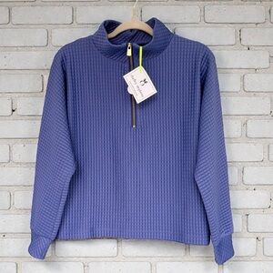 Dudley Stephens Marion Zip Pullover Velvet Morning Waffle XS NWT